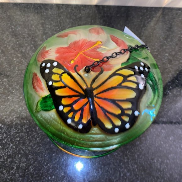 NEW Glass Butterfly Bird Feeder - Picture 6 of 7